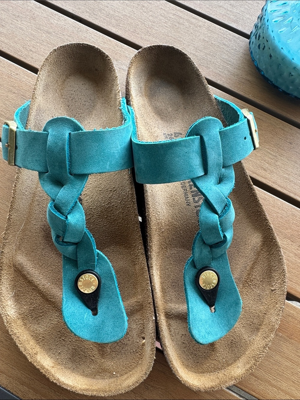 🩴 EUC Birkenstock Gizeh Braided Oiled Leather Women’s Sandals 🩴